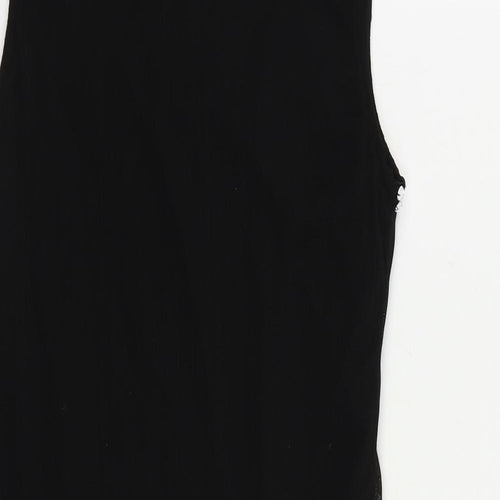 Club L Womens Black Polyester Shift Size S Boat Neck Pullover - Embellished
