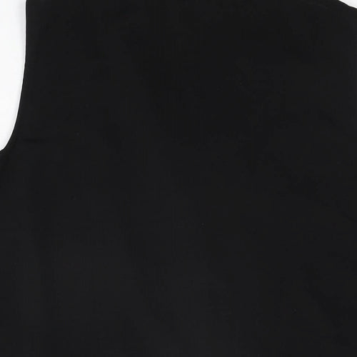 Wallis Womens Black Polyester Basic T-Shirt Size 16 V-Neck