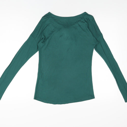 ORSAY Womens Green Viscose Basic T-Shirt Size XS Boat Neck
