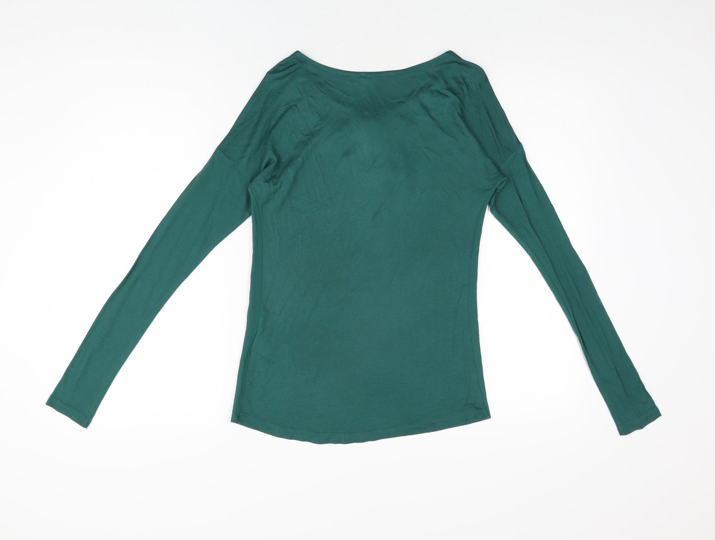 ORSAY Womens Green Viscose Basic T-Shirt Size XS Boat Neck