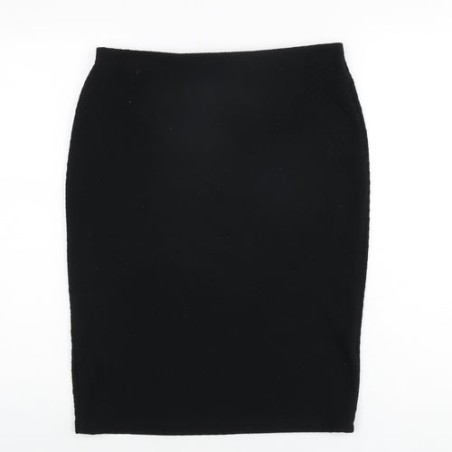 Marks and Spencer Womens Black Polyester Straight & Pencil Skirt Size 12