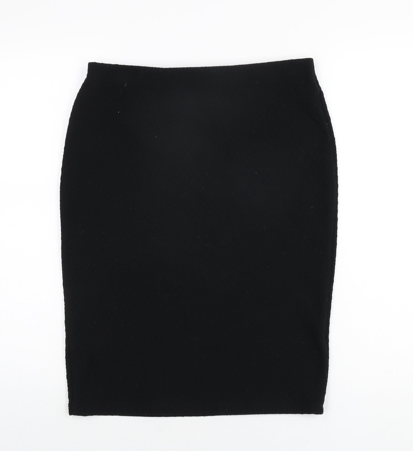 Marks and Spencer Womens Black Polyester Straight & Pencil Skirt Size 12