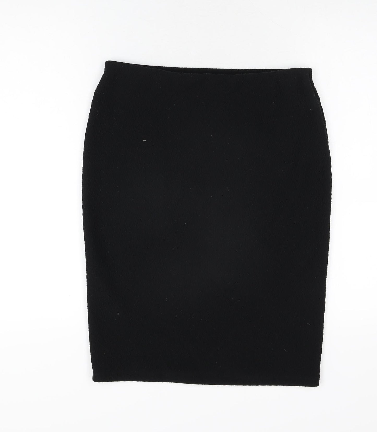 Marks and Spencer Womens Black Polyester Straight & Pencil Skirt Size 12