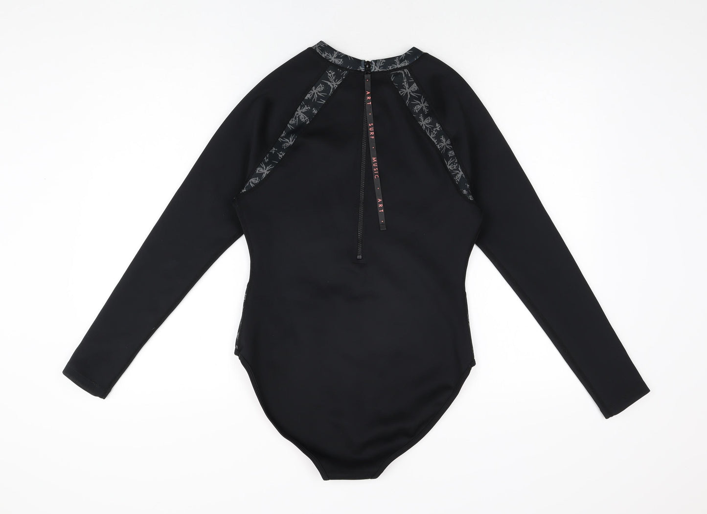 Mambo Womens Black Polyester One Piece Size 12