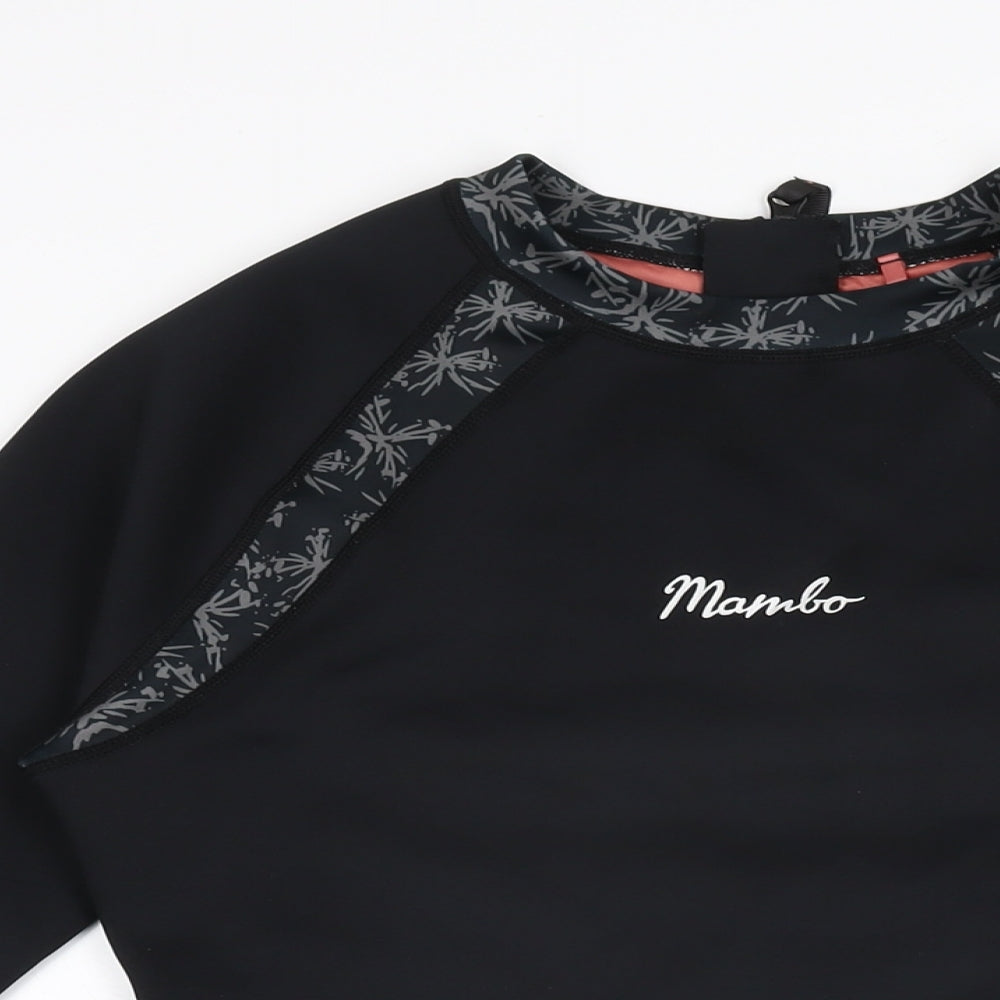 Mambo Womens Black Polyester One Piece Size 12