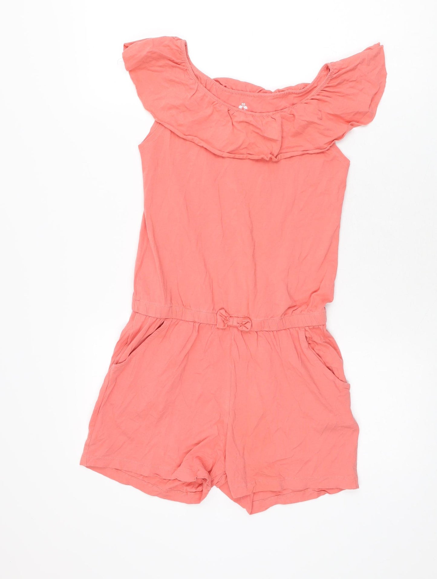 Pepperts Girls Pink Cotton Playsuit One-Piece Size 10-11 Years L3 in Pullover