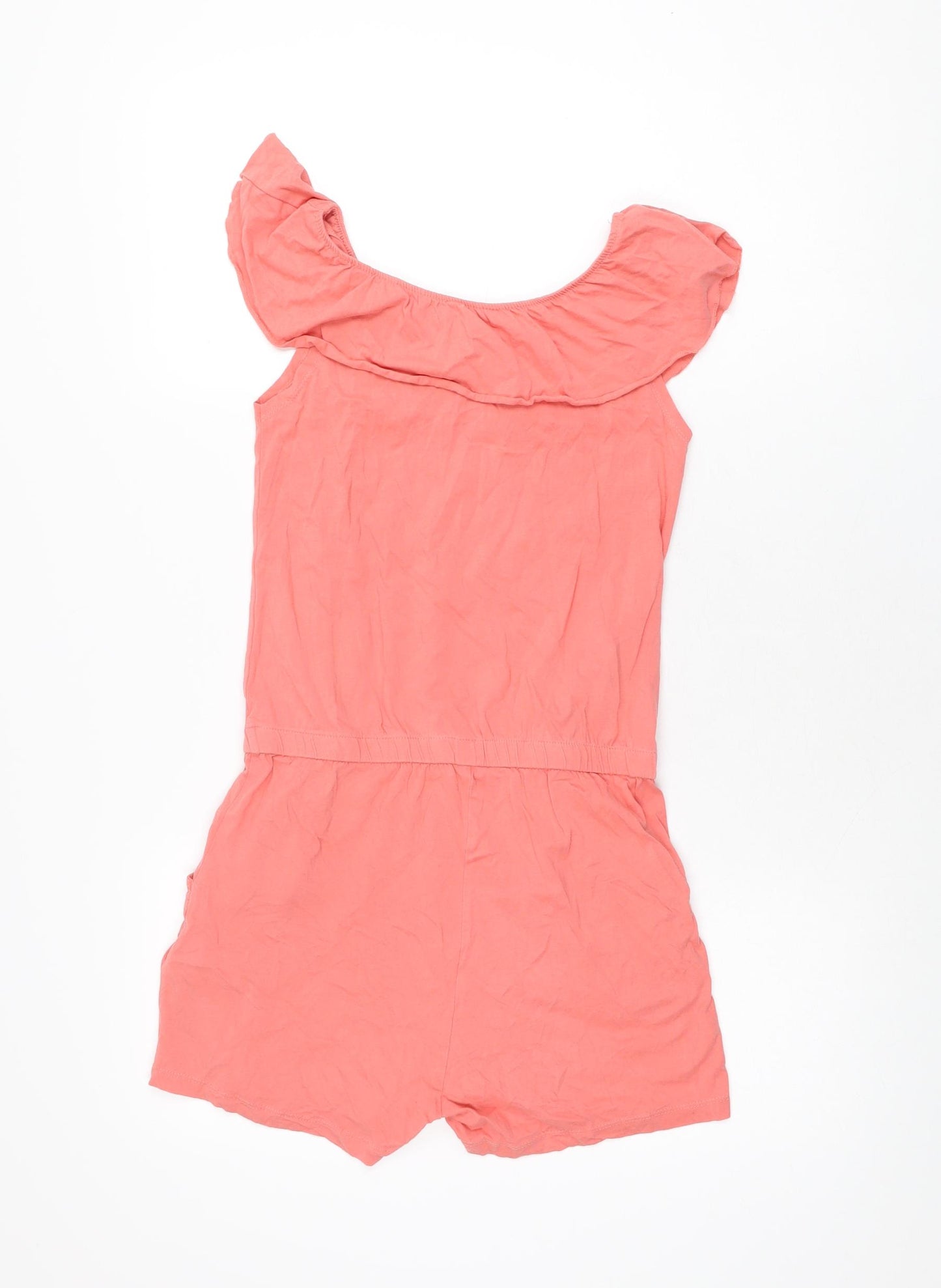 Pepperts Girls Pink Cotton Playsuit One-Piece Size 10-11 Years L3 in Pullover