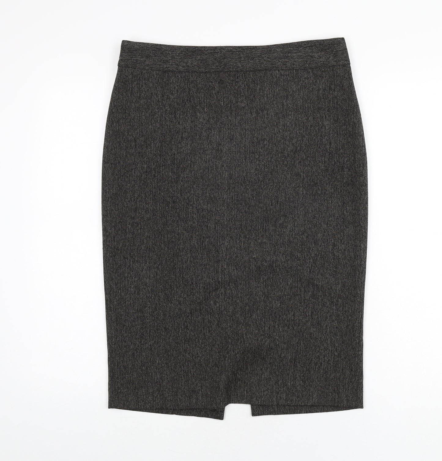 Zara Womens Grey Polyester Straight & Pencil Skirt Size M Zip