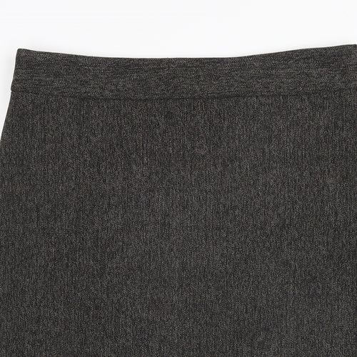 Zara Womens Grey Polyester Straight & Pencil Skirt Size M Zip