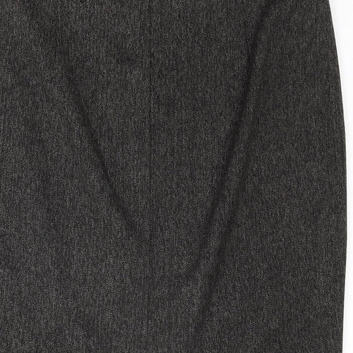 Zara Womens Grey Polyester Straight & Pencil Skirt Size M Zip