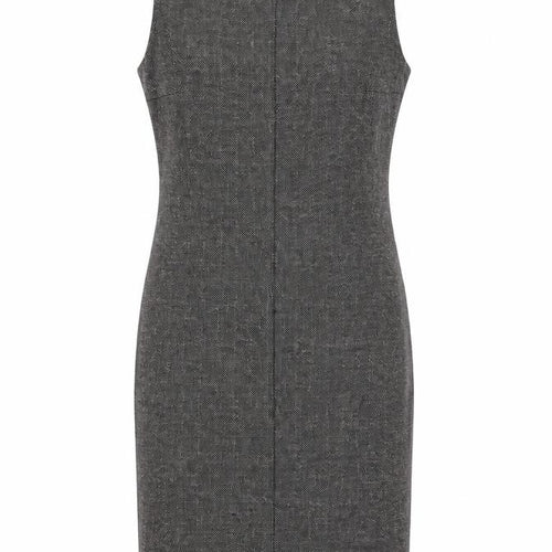 Mango Womens Grey Polyester Bodycon Size M Round Neck Zip