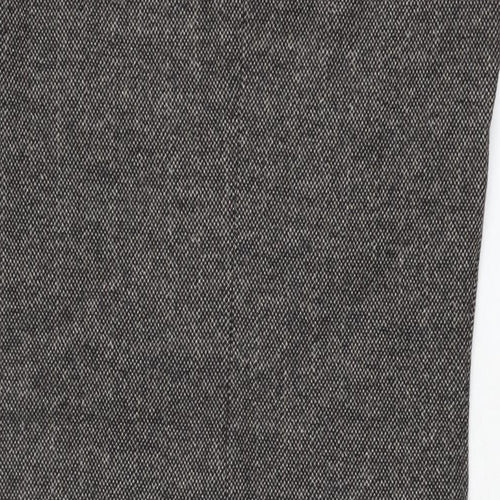 Mango Womens Grey Polyester Bodycon Size M Round Neck Zip