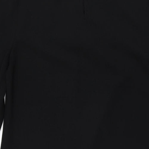 Marks and Spencer Womens Black Polyester Shift Size 10 Round Neck Button