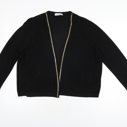 Per Una Womens Black V-Neck Viscose Cardigan Jumper Size 16