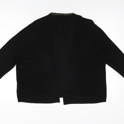 Per Una Womens Black V-Neck Viscose Cardigan Jumper Size 16