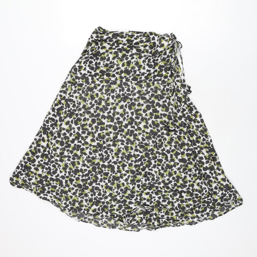 AND/OR Womens Multicoloured Geometric Viscose Swing Skirt Size 8 Tie