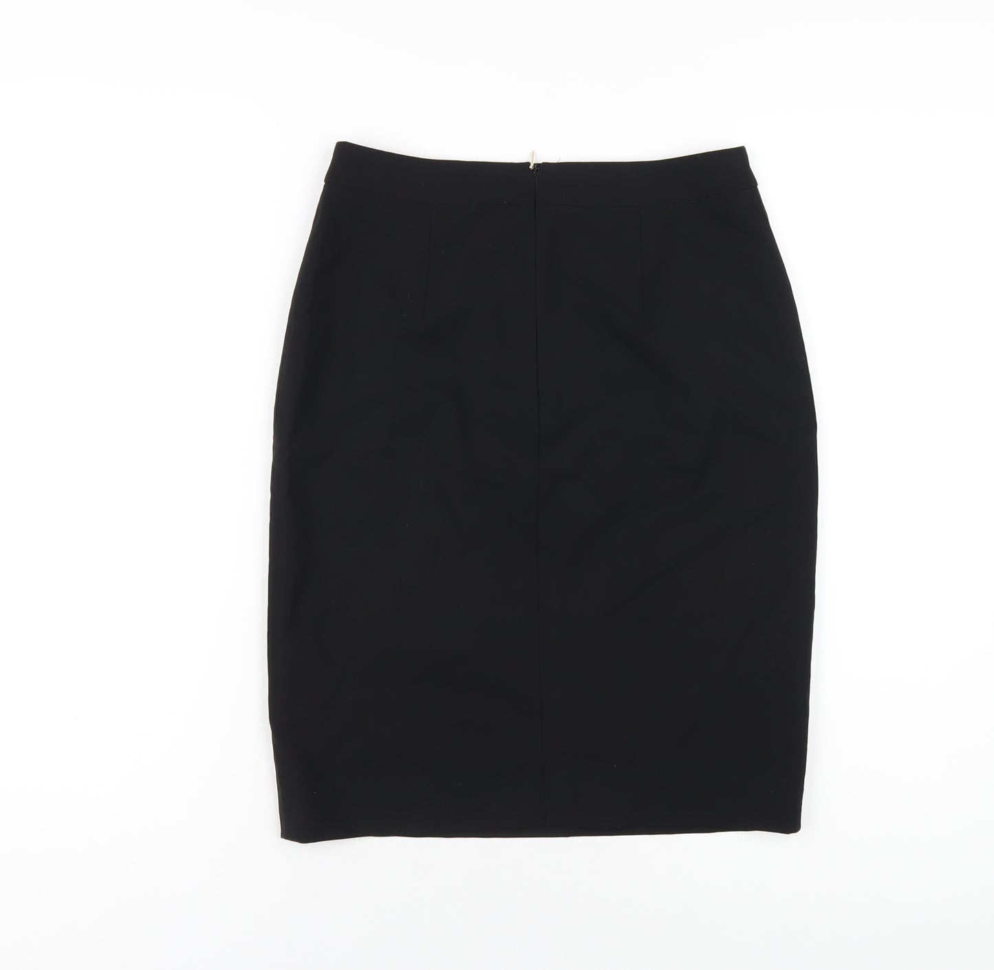 HUGO BOSS Womens Black Wool Straight & Pencil Skirt Size 6 Zip