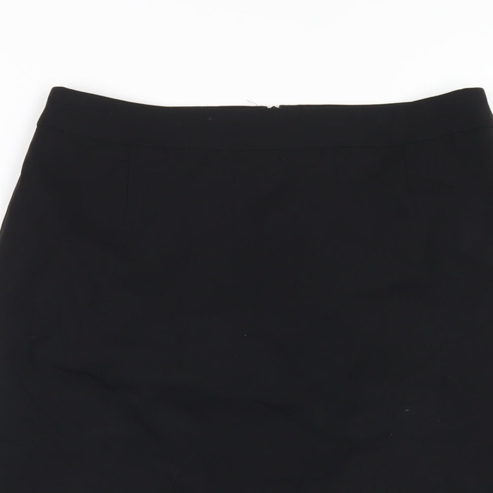HUGO BOSS Womens Black Wool Straight & Pencil Skirt Size 6 Zip