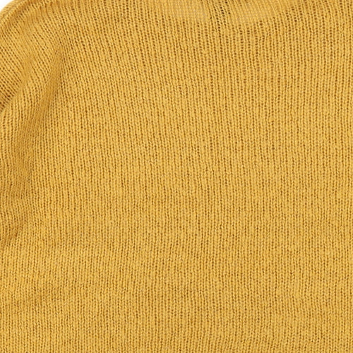 New Look Womens Yellow Round Neck Acrylic Pullover Jumper Size S