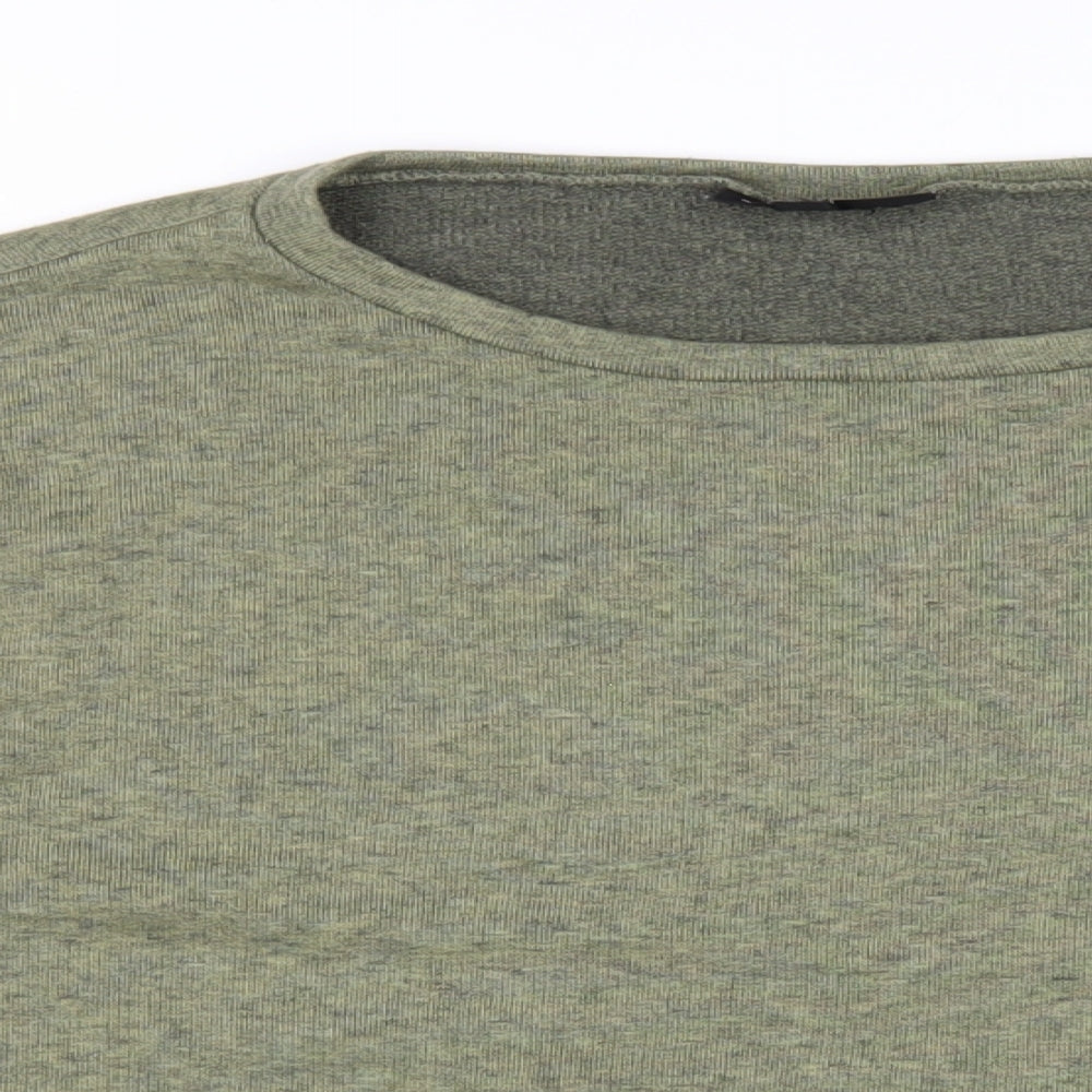 Topshop Womens Green Cotton Pullover Sweatshirt Size 12 Pullover