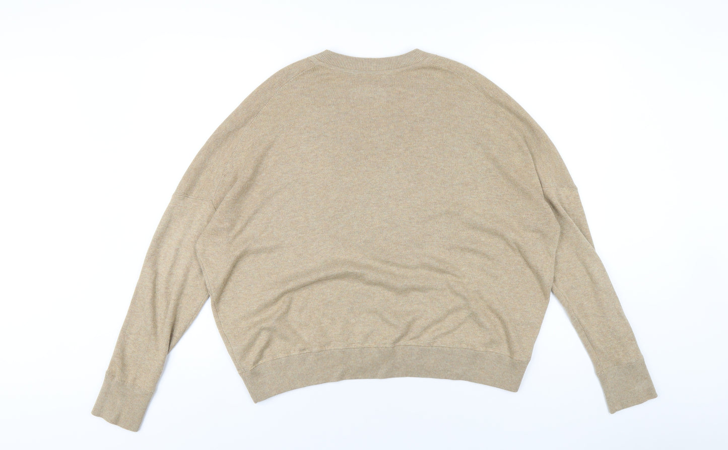 Zadig & Voltaire Womens Brown V-Neck Cotton Pullover Jumper Size S