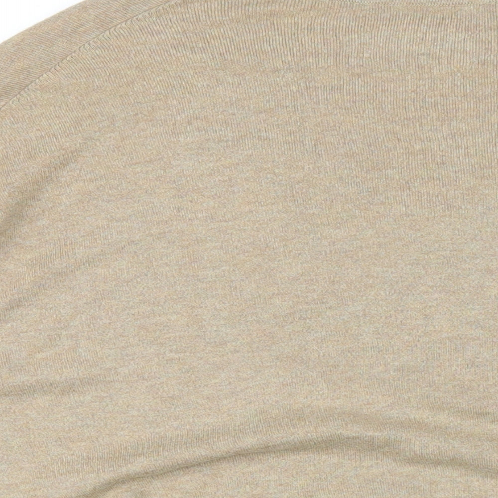 Zadig & Voltaire Womens Brown V-Neck Cotton Pullover Jumper Size S