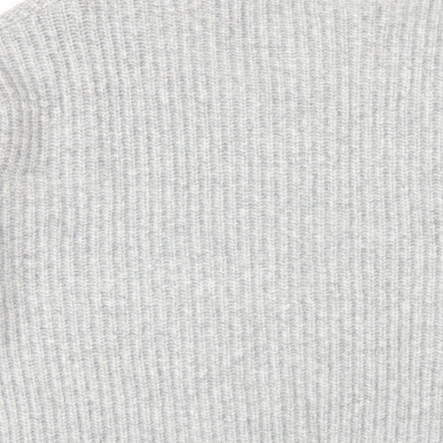 H&M Womens Grey V-Neck Acrylic Pullover Jumper Size XS