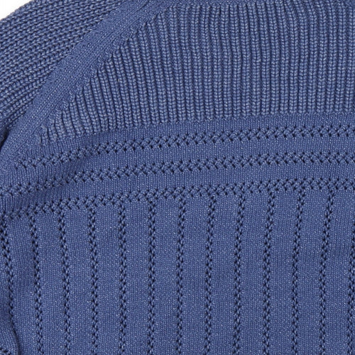 Marks and Spencer Womens Blue V-Neck Cotton Pullover Jumper Size M