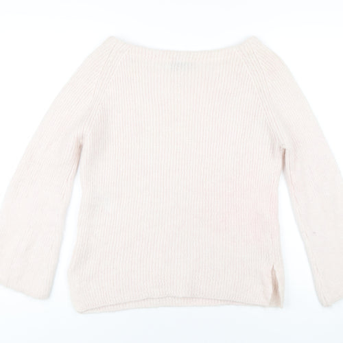 Mint Velvet Womens Pink Round Neck Mohair Pullover Jumper Size 12
