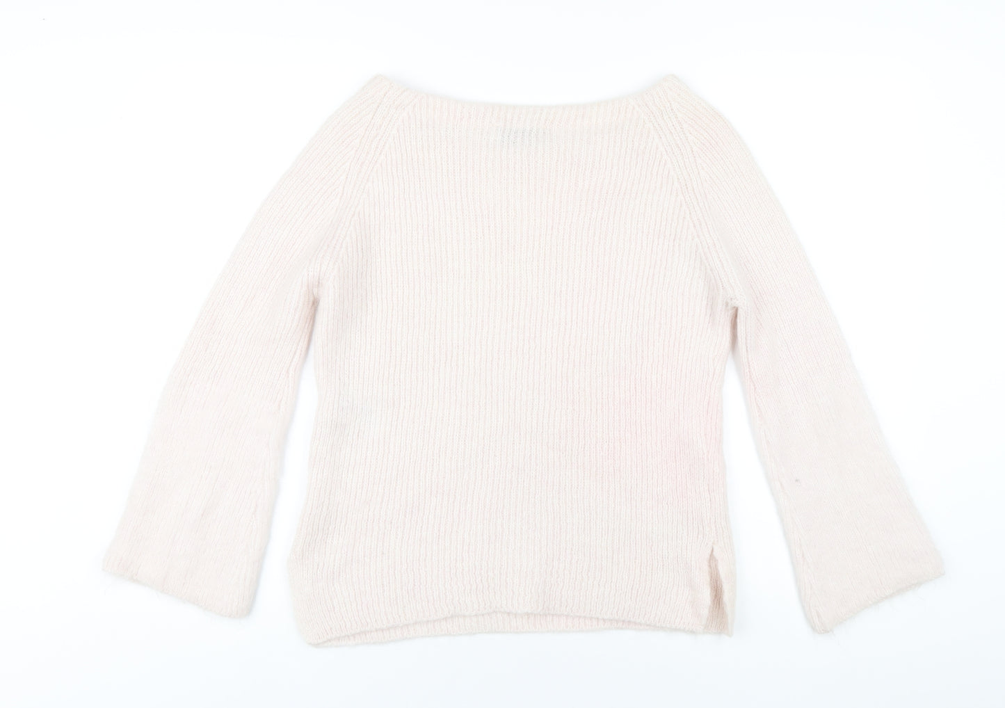 Mint Velvet Womens Pink Round Neck Mohair Pullover Jumper Size 12