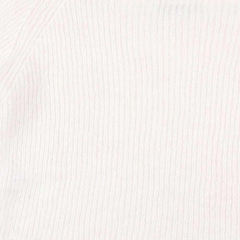 Mint Velvet Womens Pink Round Neck Mohair Pullover Jumper Size 12