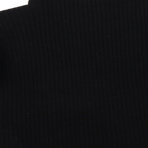 New Look Womens Black Round Neck Acrylic Pullover Jumper Size S - cold Shoulder