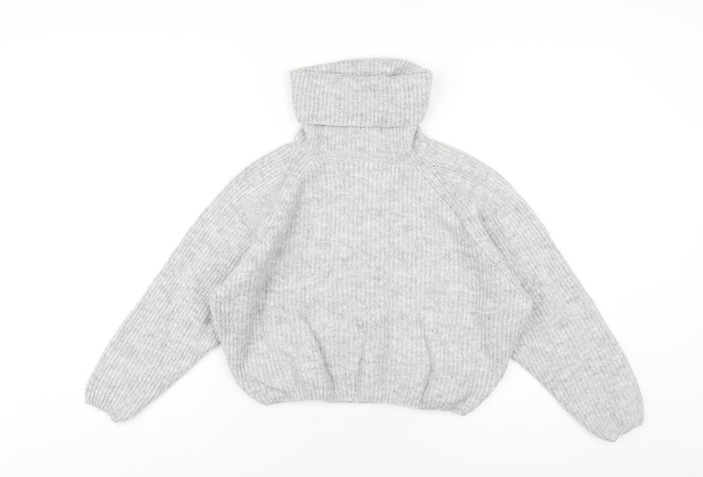 Subduded Womens Grey Roll Neck Acrylic Pullover Jumper One Size
