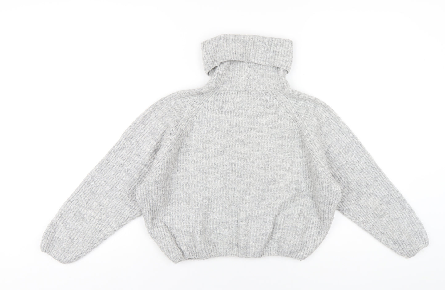 Subduded Womens Grey Roll Neck Acrylic Pullover Jumper One Size