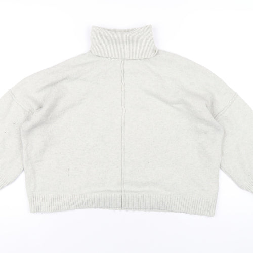 Missguided Womens Grey Roll Neck Polyester Pullover Jumper Size 6