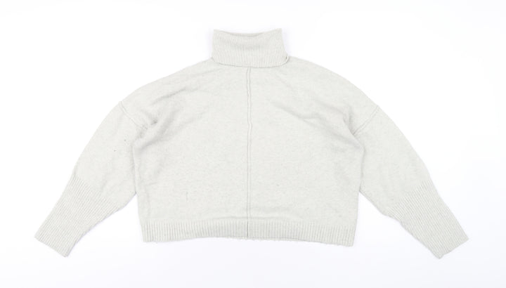 Missguided Womens Grey Roll Neck Polyester Pullover Jumper Size 6