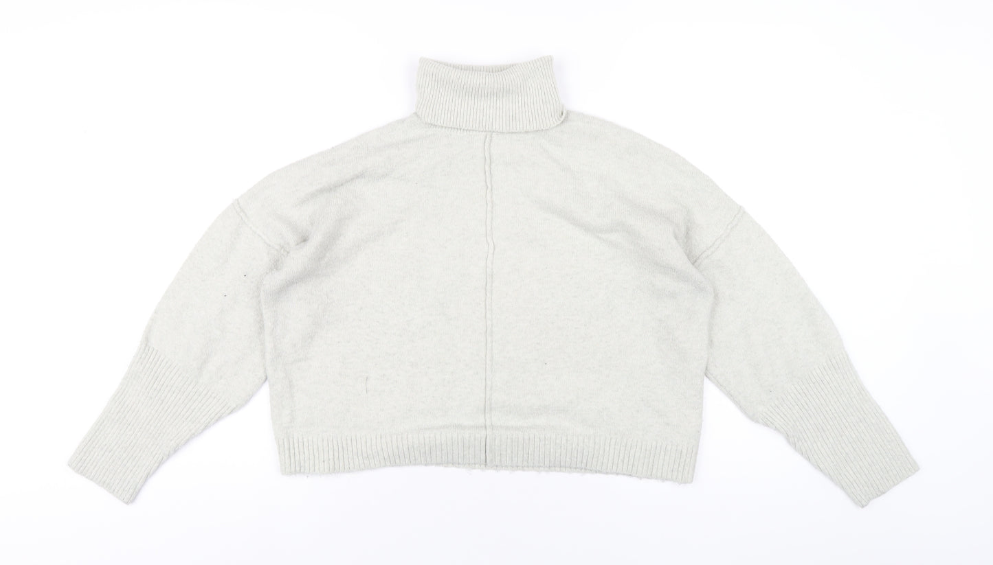 Missguided Womens Grey Roll Neck Polyester Pullover Jumper Size 6