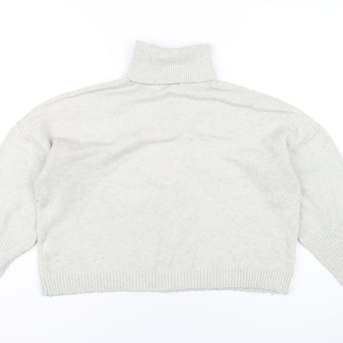 Missguided Womens Grey Roll Neck Polyester Pullover Jumper Size 6