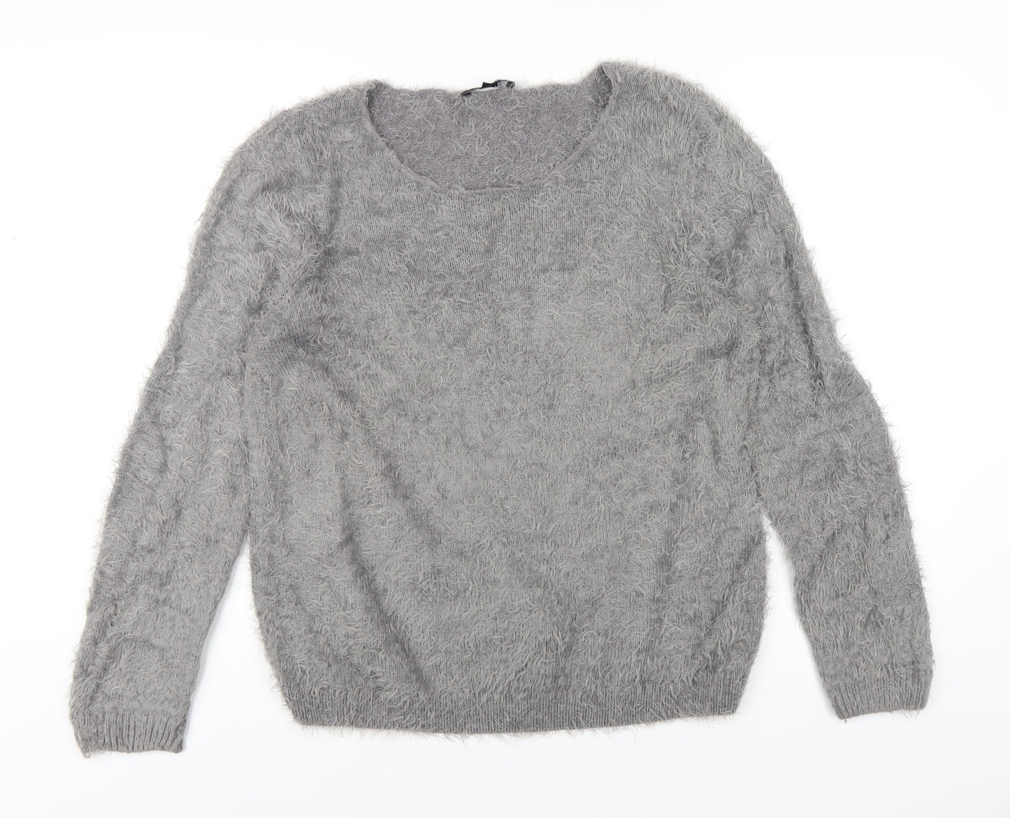 ESMARA Womens Green Round Neck Polyamide Pullover Jumper Size 14