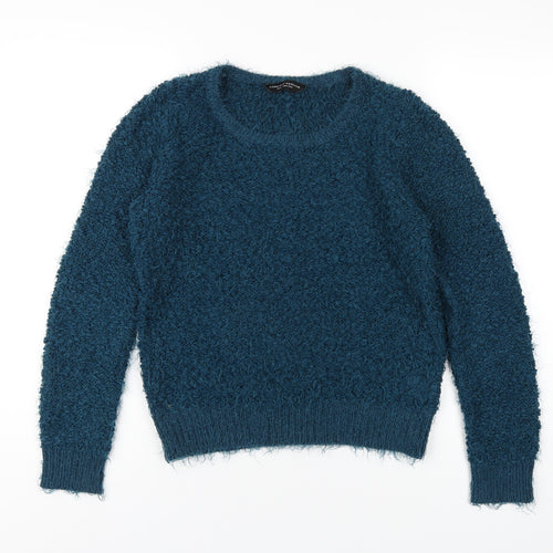 Dorothy Perkins Womens Blue Round Neck Polyester Pullover Jumper Size 12