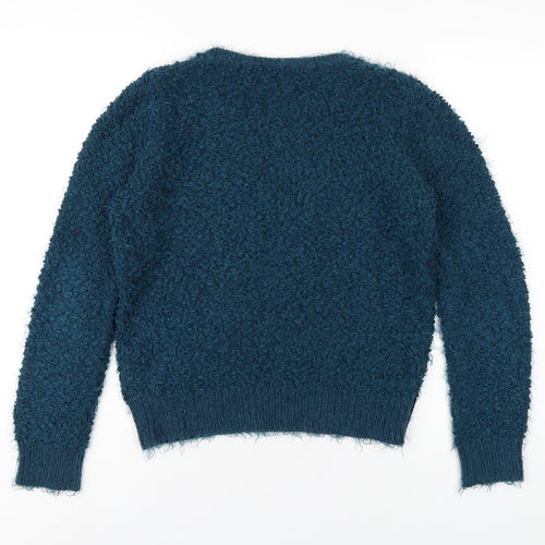 Dorothy Perkins Womens Blue Round Neck Polyester Pullover Jumper Size 12