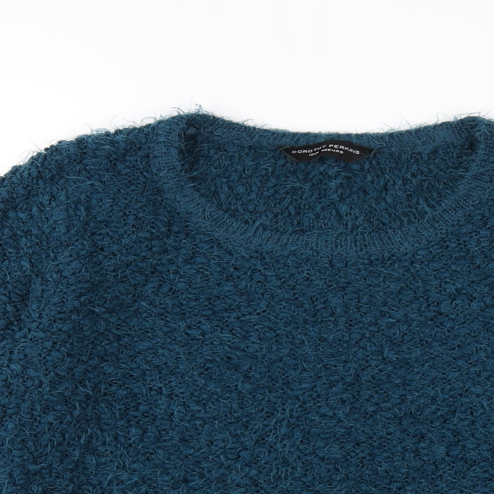 Dorothy Perkins Womens Blue Round Neck Polyester Pullover Jumper Size 12