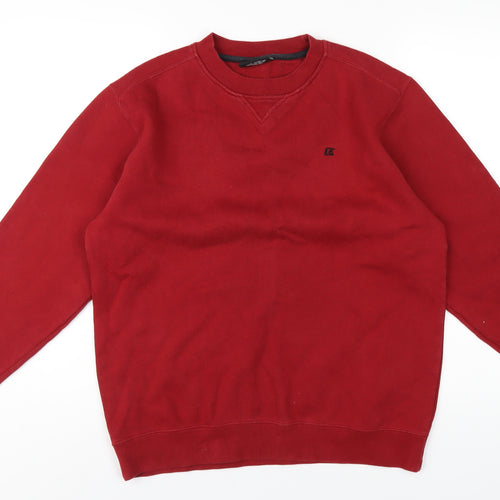 CS Active Mens Red Cotton Pullover Sweatshirt Size M