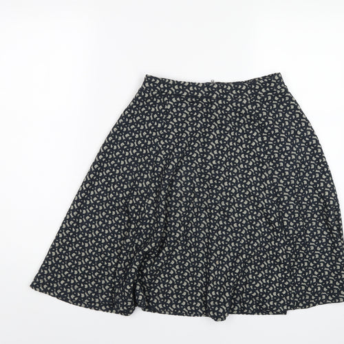 Great Plains Womens Blue Geometric Viscose A-Line Skirt Size 8 Zip