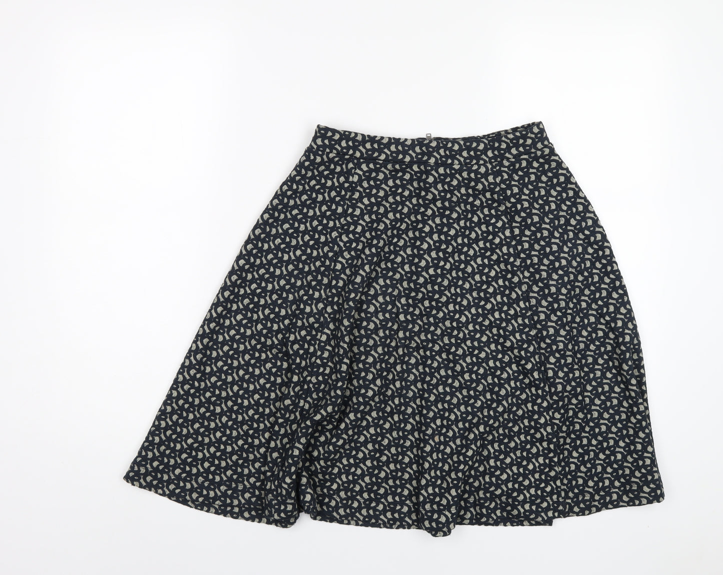 Great Plains Womens Blue Geometric Viscose A-Line Skirt Size 8 Zip