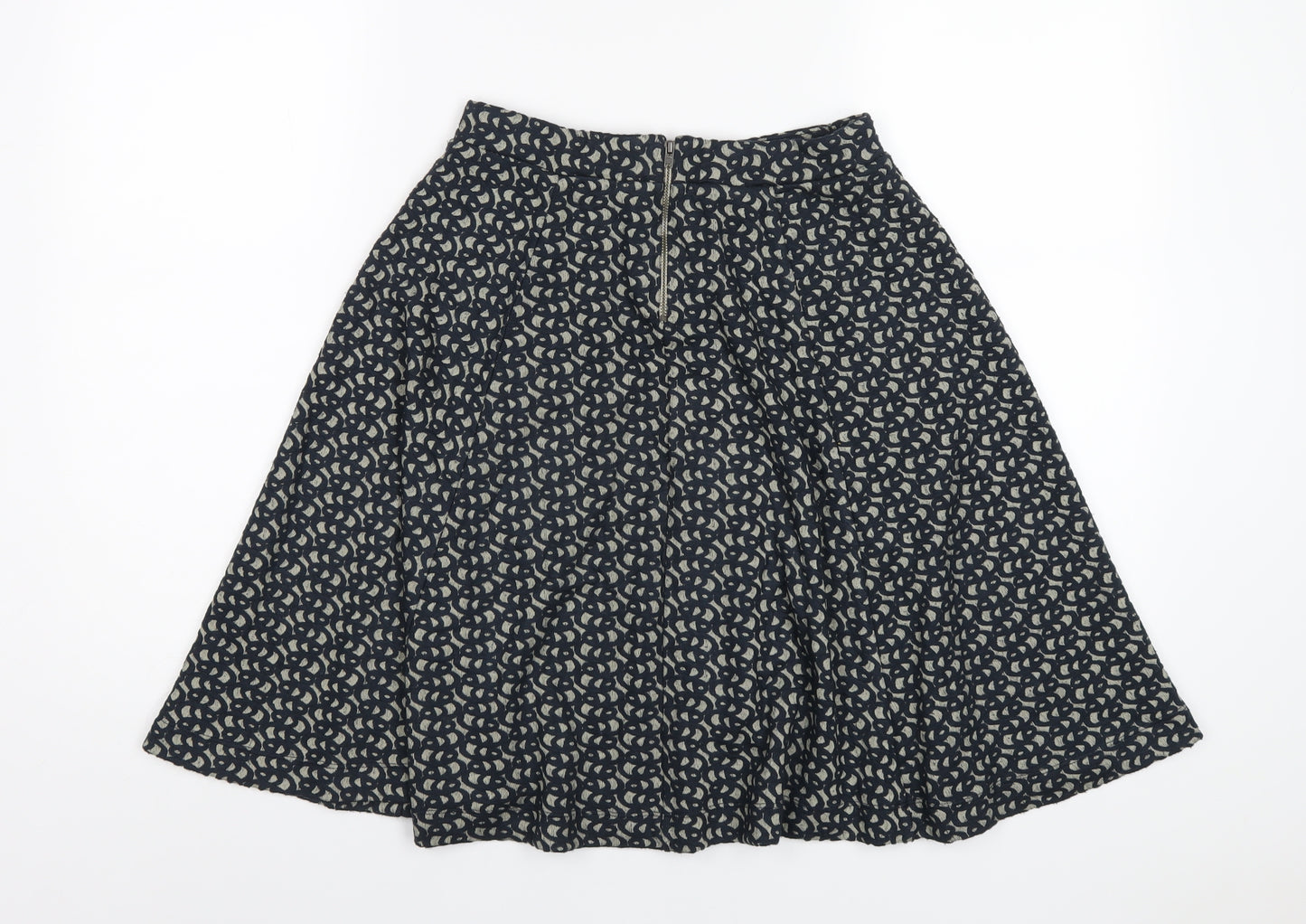 Great Plains Womens Blue Geometric Viscose A-Line Skirt Size 8 Zip