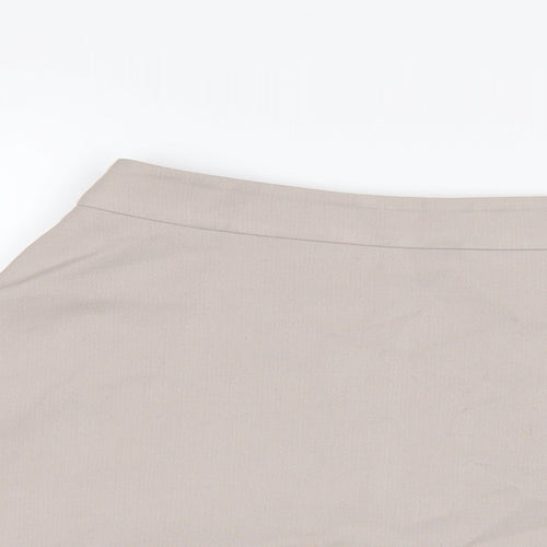 Phase Eight Womens Beige Polyester A-Line Skirt Size 8 Zip