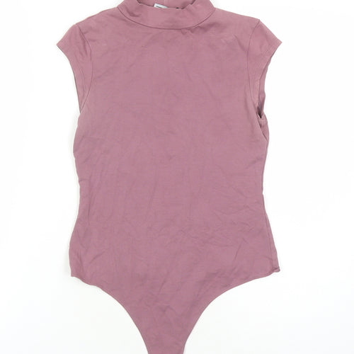 ASOS Womens Purple Cotton Playsuit One-Piece Size 10 Snap
