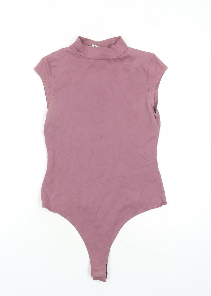 ASOS Womens Purple Cotton Playsuit One-Piece Size 10 Snap