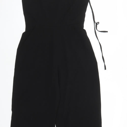 AX Paris Womens Black Polyester Jumpsuit One-Piece Size 8 L19 in Zip